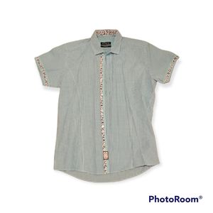 ETZO MEN'S CASUAL BUTTON DOWN SHIRT Size M Slim fit